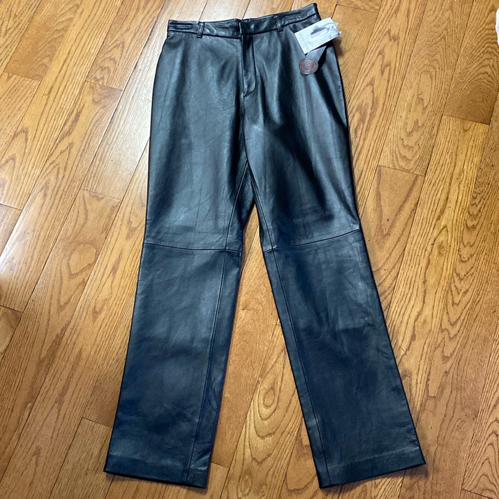 Jacklyn Smith leather pants